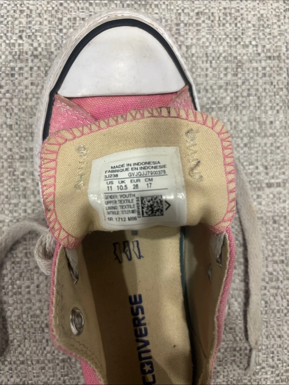 Converse Kids Low-Top Sneakers in Pink and White